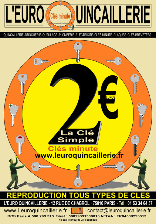Clés Minutes Leuroquincaillerie